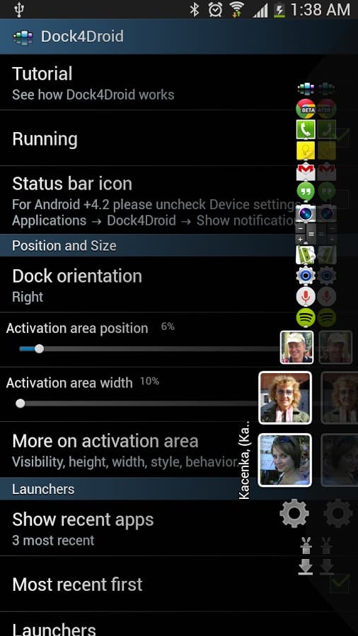 dock en android