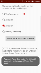 apagar la iluminación de los botones de los Samsung Galaxy