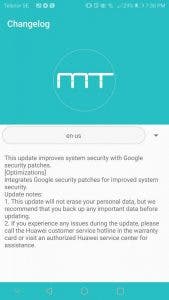 versión de android del huawei p20