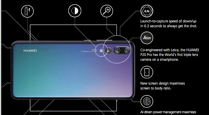 cámara Huawei P20 Pro