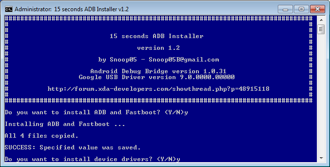 drivers adb y fastboot