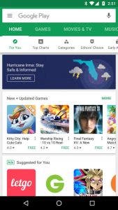 aplicación del Play Store