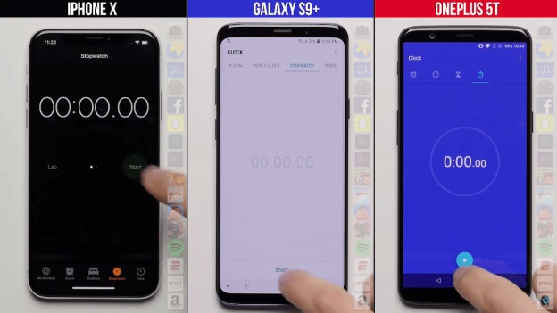 iPhone X vs Samsung Galaxy S9 vs OnePlus 5T: ¿qué móvil es más rápido abriendo aplicaciones?