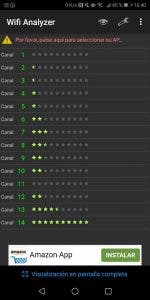 captura de wifi analyzer