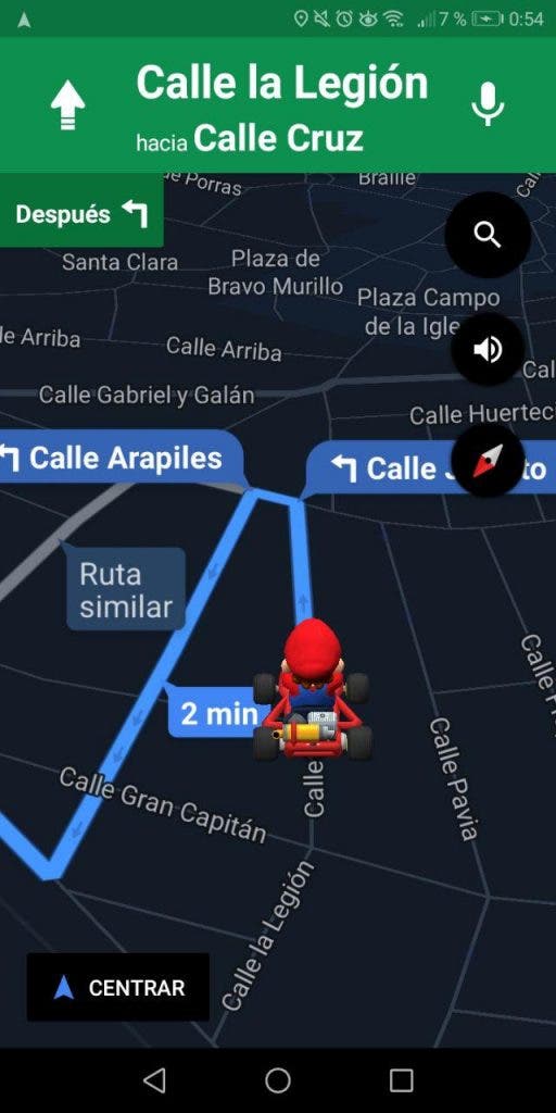 Cómo jugar a Super Mario Kart en Google Maps para Android