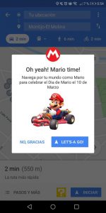 super Mario kart en google maps