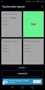 calibrar la pantalla táctil en Android