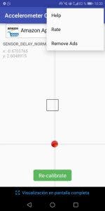 calibrar el acelerómetro en Android