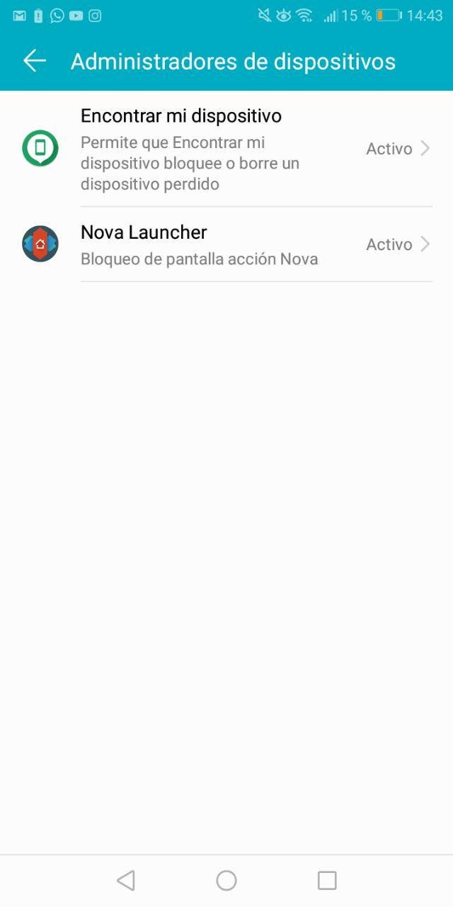administrador de dispositivos en android