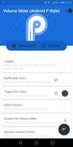 controles de volumen de Android P