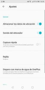 aplicación de cámara del OnePlus 5T