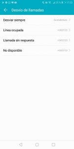 desvio de llamadas de Android