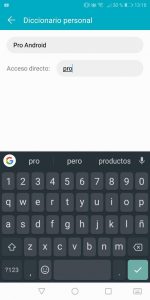 crear atajos de teclado en Android