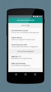 aplicacion de wake up