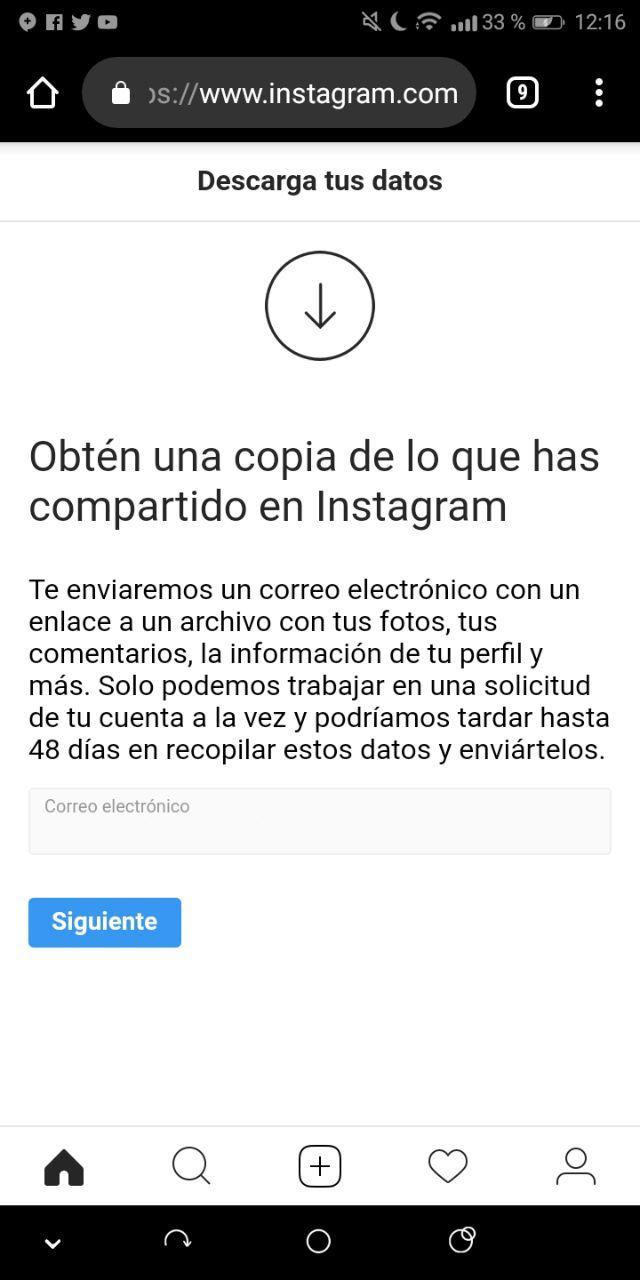 privacidad de Instagram