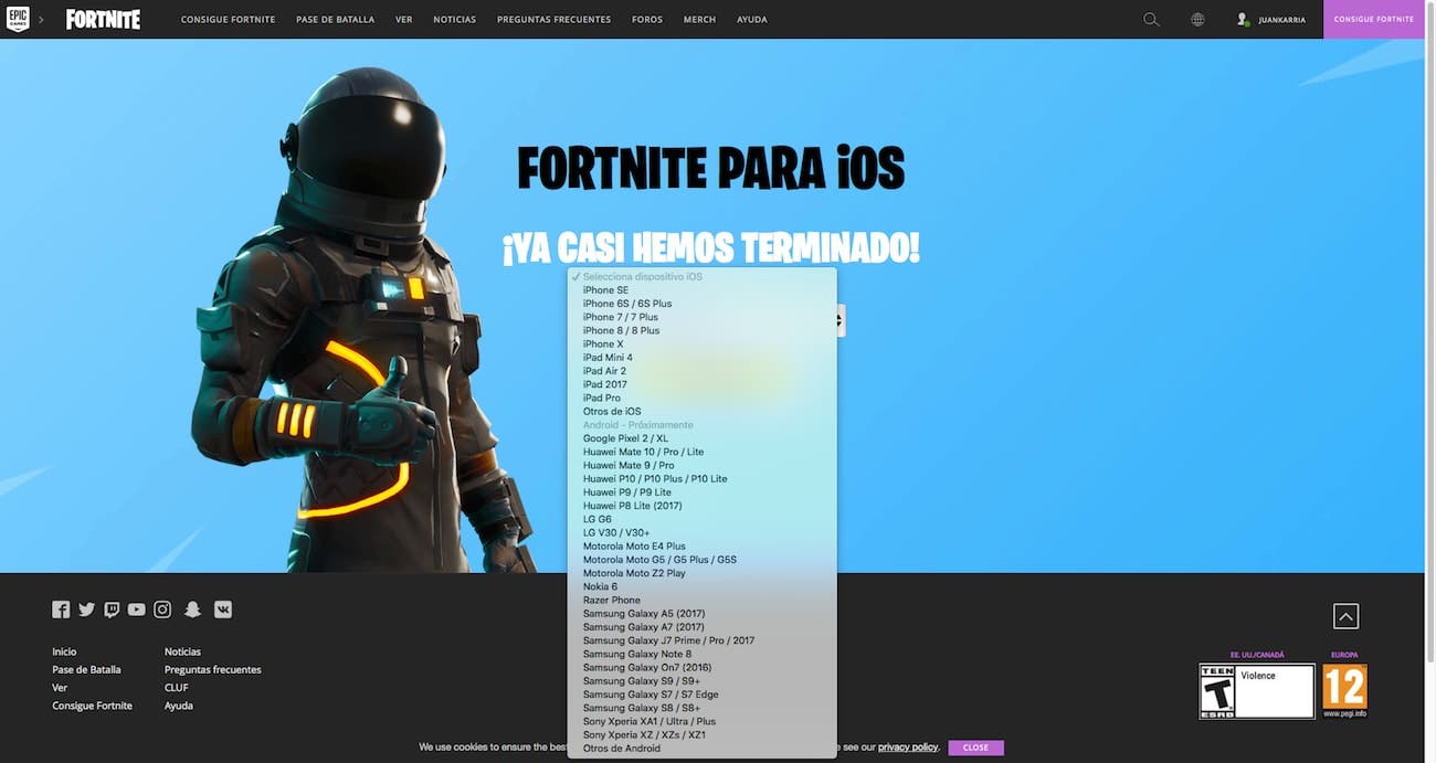 Fortnite para android