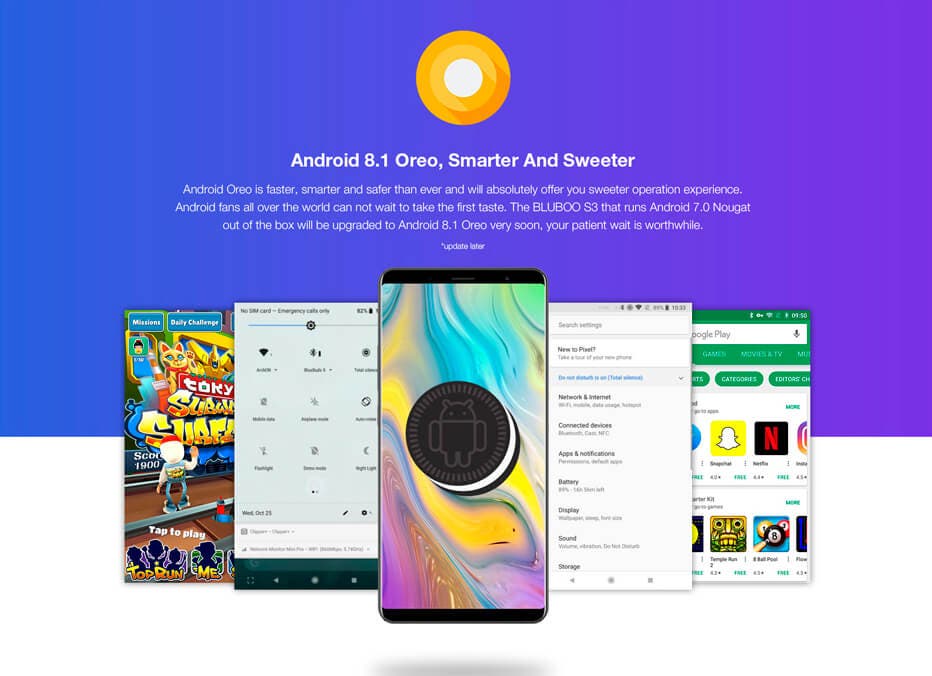 Bluboo S3 Android Oreo