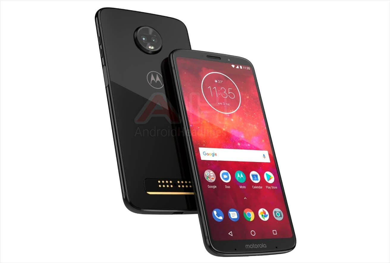 Render oficial del Motorola Moto Z3 Play