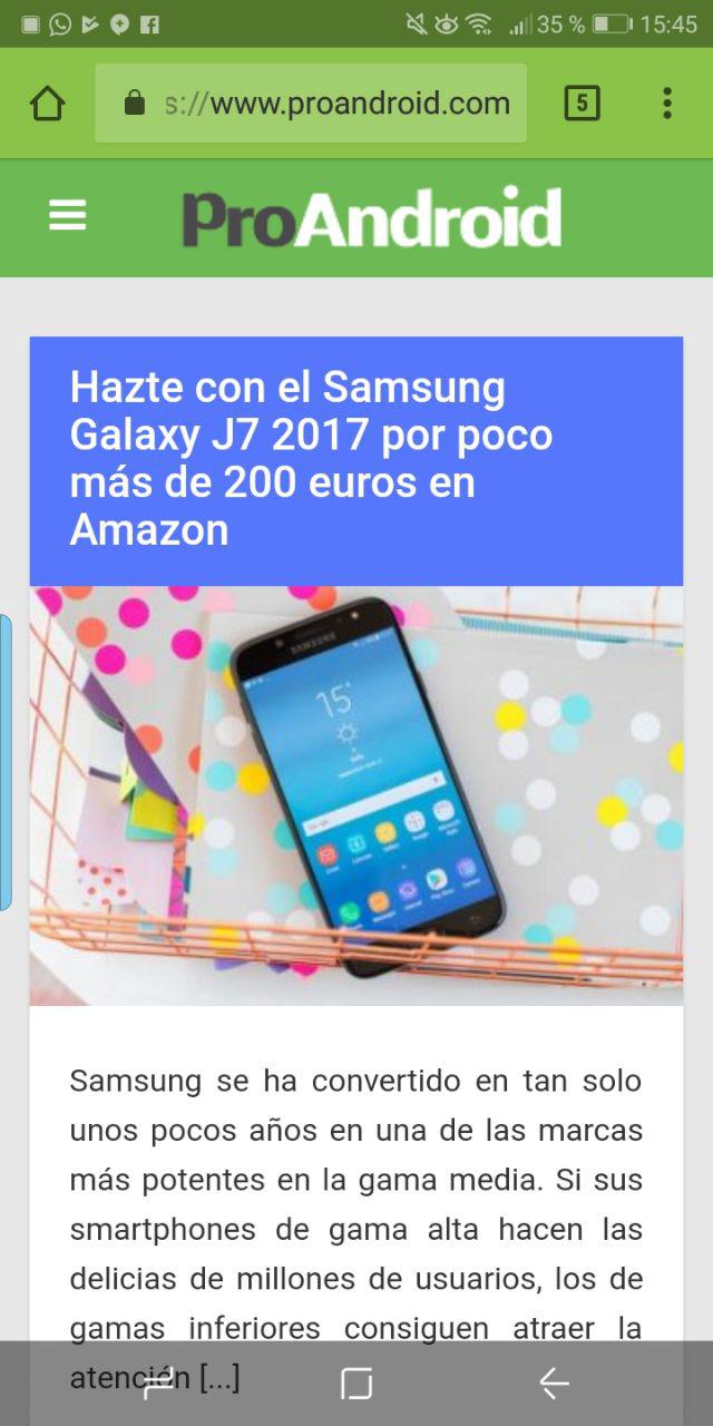 barra de navegación del Samsung Galaxy S9