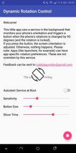 rotación de pantalla de Android P