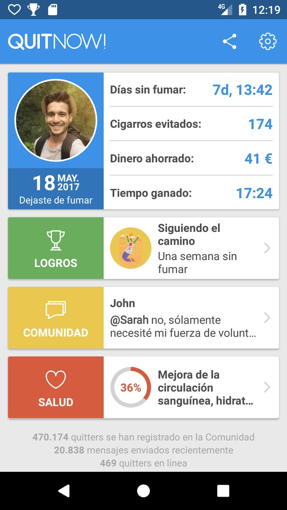 QuitNow! Dejar de fumar