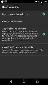 aumentar el volumen máximo de los auriculares