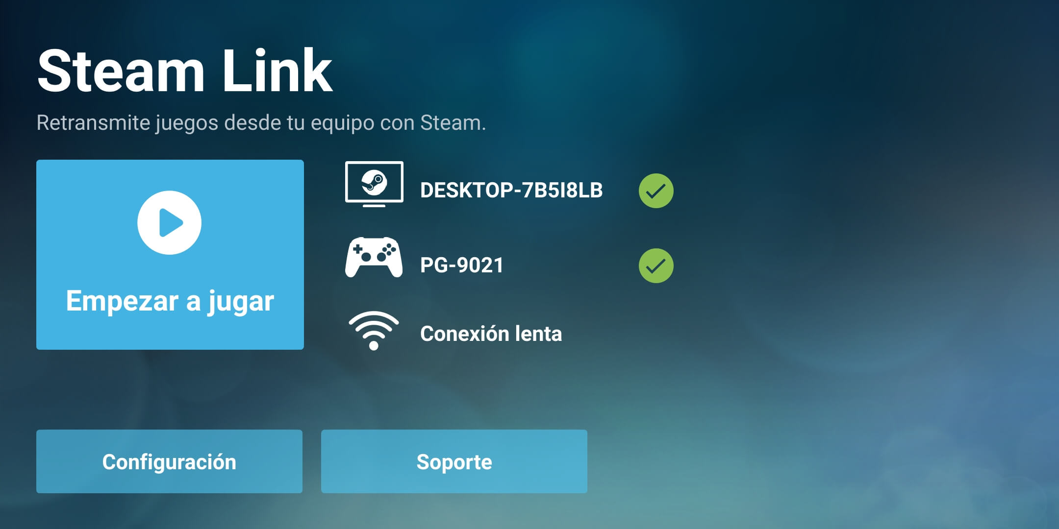 Conexión Steam Link