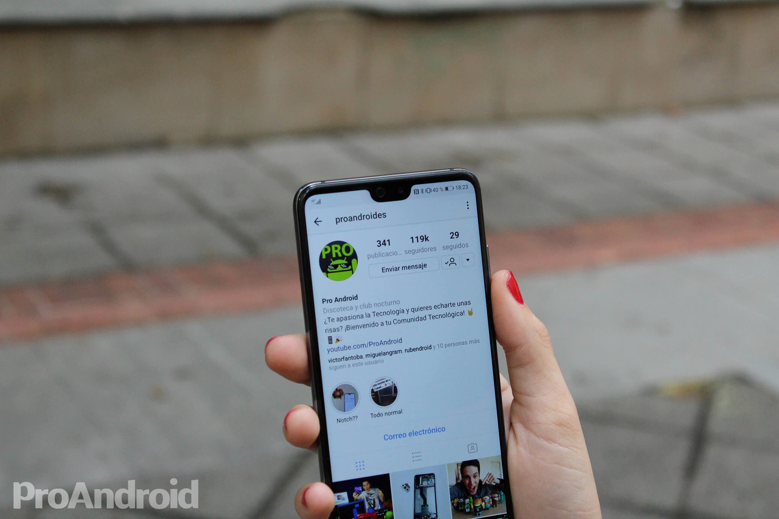 Instagram en el Huawei P20