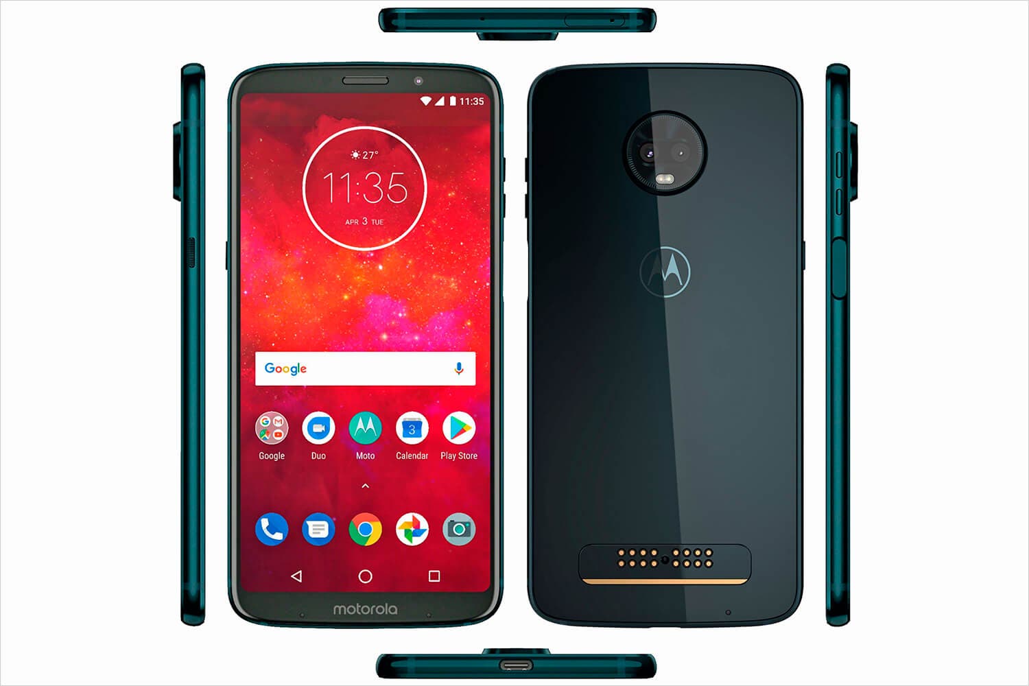 Diseño del Motorola Moto Z3 Play