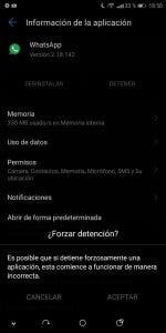 borrar mensaje de Whatsapp