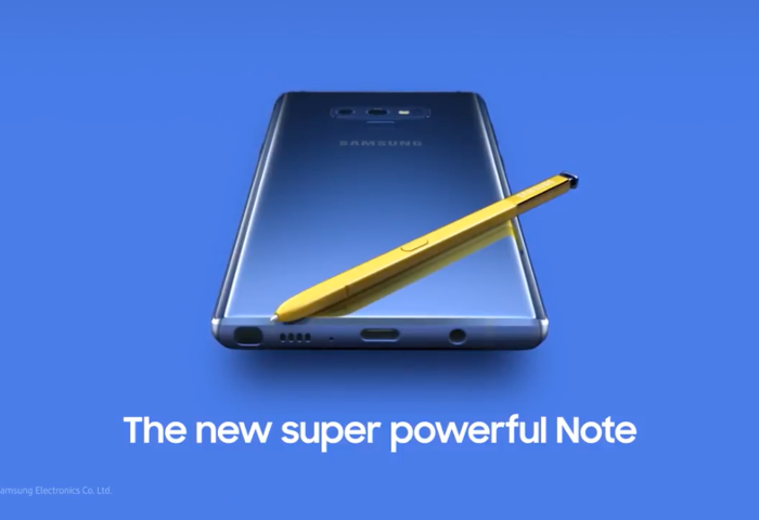 Samsung Galaxy Note 9 azul