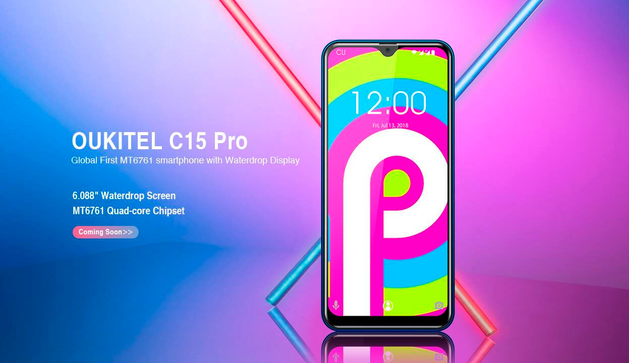 Custodia Flip Con Tessuto Oxford E Pelle PU Per Oukitel C15 Pro – Blu, Con Chiusura Magnetica E Tasche Portatessere