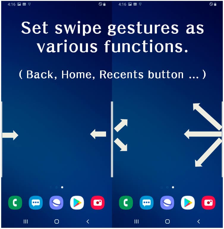 Gestos de navegación Samsung