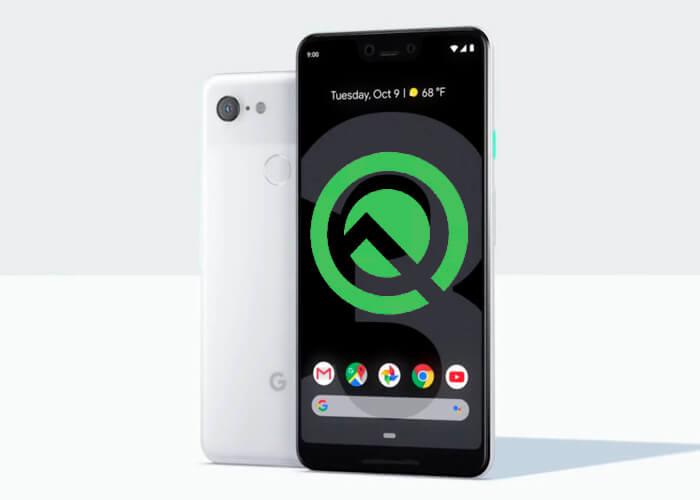 Android Q Beta en un Google Pixel 3 XL