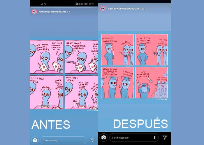 Instagram ya no recorta las historias en pantallas 18:9