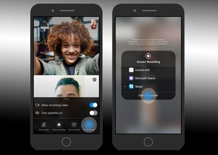 Skype ya permite compartir la pantalla del móvil a tiempo real