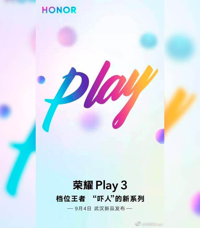 Honor Play cartel anuncio