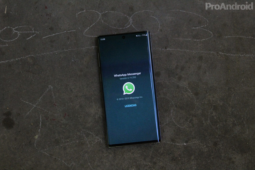 WhatsApp Samsung Galaxy Note 10