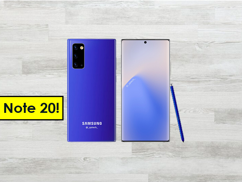 Así será el Samsung Galaxy Note 20, filtrado el diseño frontal y trasero