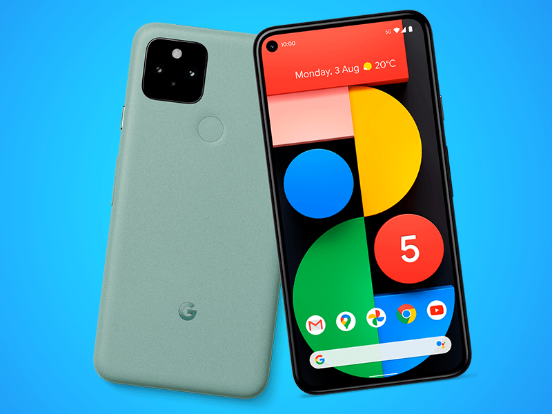 Google plays it with the design of the Google Pixel 5: it looks like a cheap mid-range