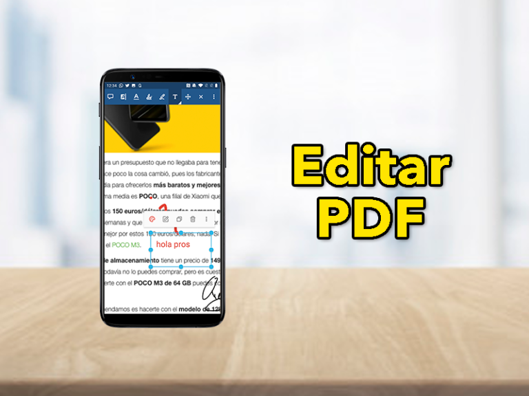 Editar un PFD con el móvil de forma rápida: firma, escribe, modifica…