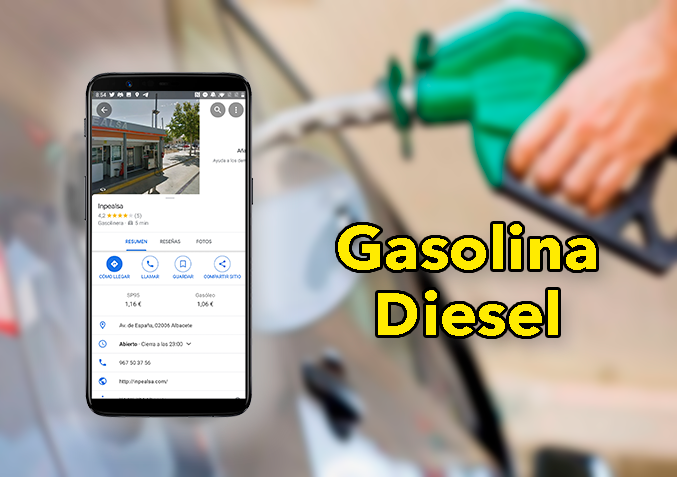 Cómo saber el precio de la gasolina y diesel desde el móvil con Google Maps