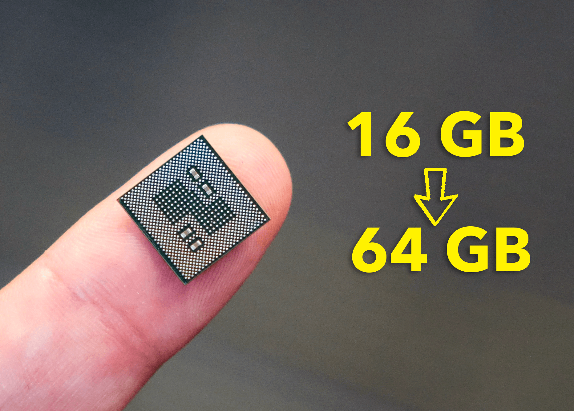 Este usuario le cambió el chip de memoria a su móvil: de 16 a 64 GB