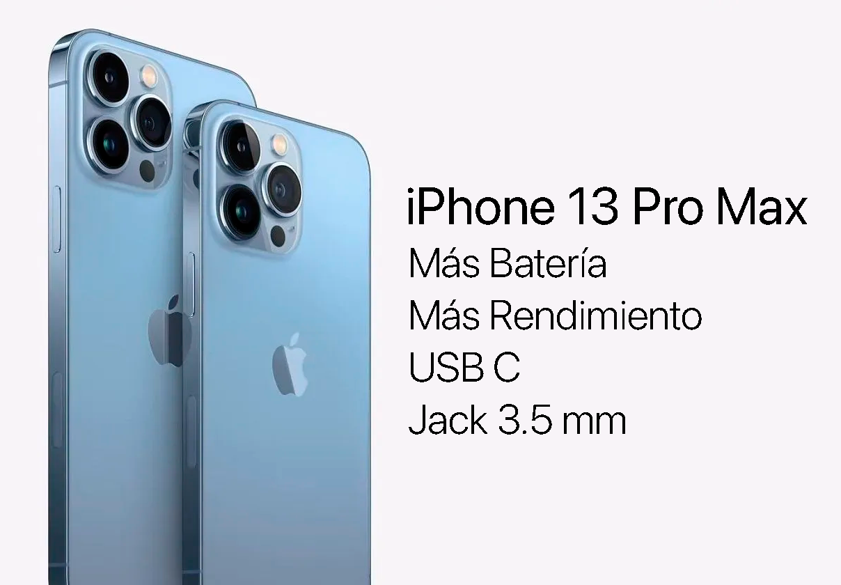 Este iPhone 13 Pro modificado tiene USB C, jack 3.5 mm y el doble de batería