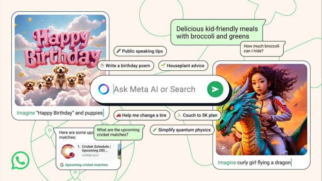 La nueva versión de Meta AI permite generar imágenes en Whatsapp