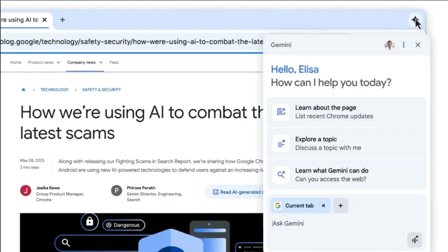 Muy pronto Gemini en Chrome competirá con sus rivales para hacer una herramienta inteligente productiva