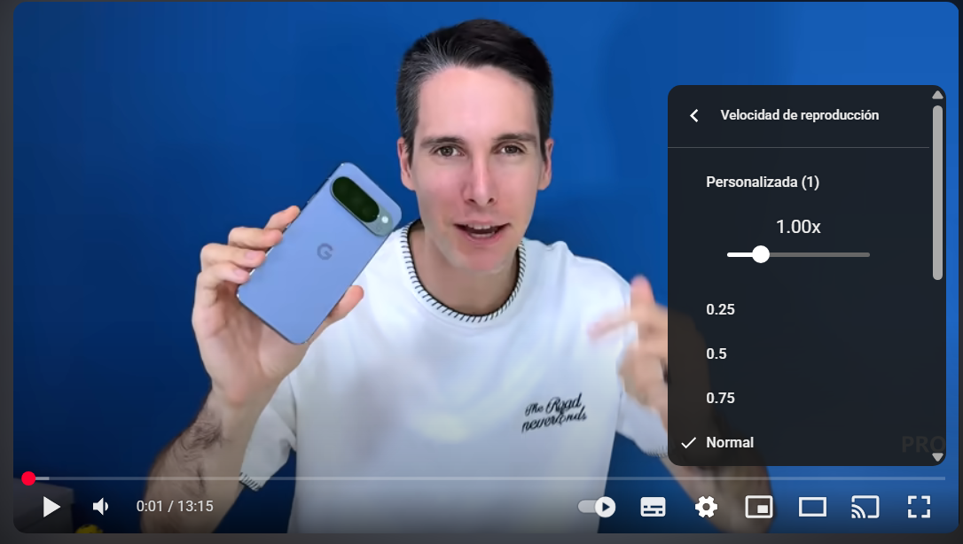 Entre las novedades de Youtube Premium se encuentra la velocidad personalizada