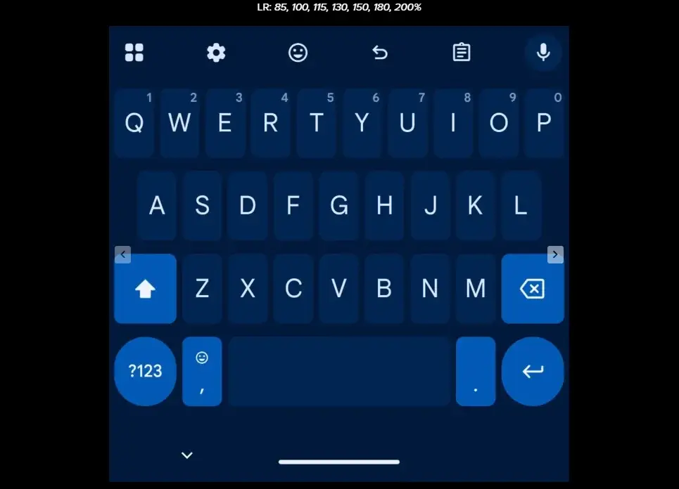 El teclado de Google Gboard estrenando el tamaño de fuentes 