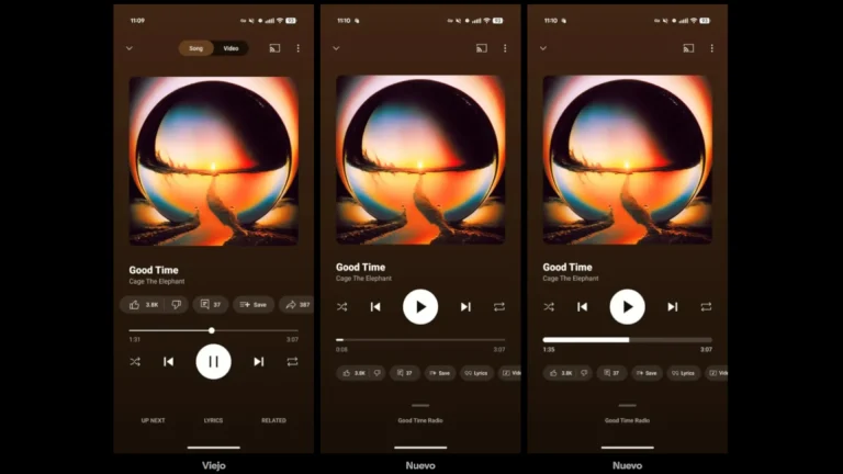 YouTube Music se actualiza: nuevo diseño del reproductor y más