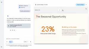 Canvas de Google integra la creación de presentaciones con pocos promts